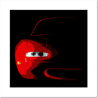 Miata MX-5 I NA Front Body RED Posters and Art